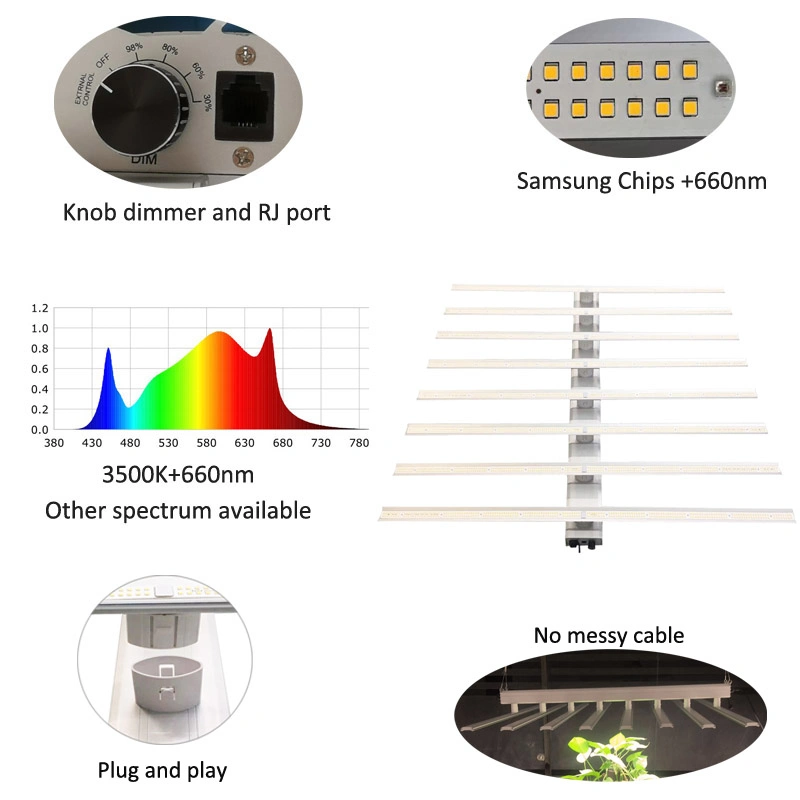 Folding 240W 480W 600W Full Spectrum LED Grow Lights for Indoor Plants Growing Vegetable