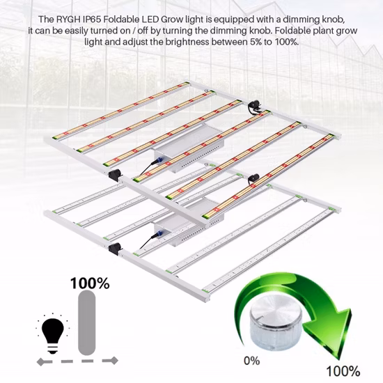Fabrikpreis 640 W 2,7 umol/J Vollspektrum faltbares LED-Wachstumslicht